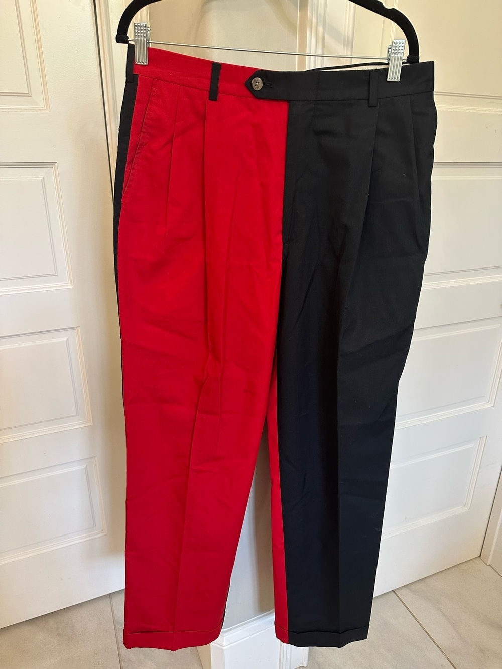 Vintage Berle Colorblock Pleated Dress Pants Mens 35 90s Trousers 30” Inseam USA